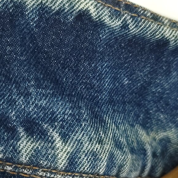 Wrangler Trucker Jacket Men's 4X Blue Denim Button Front Plaid Lined Distressed - Picture 14 of 14